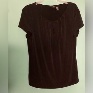 East 5th Black Keyhole Top Size Medium